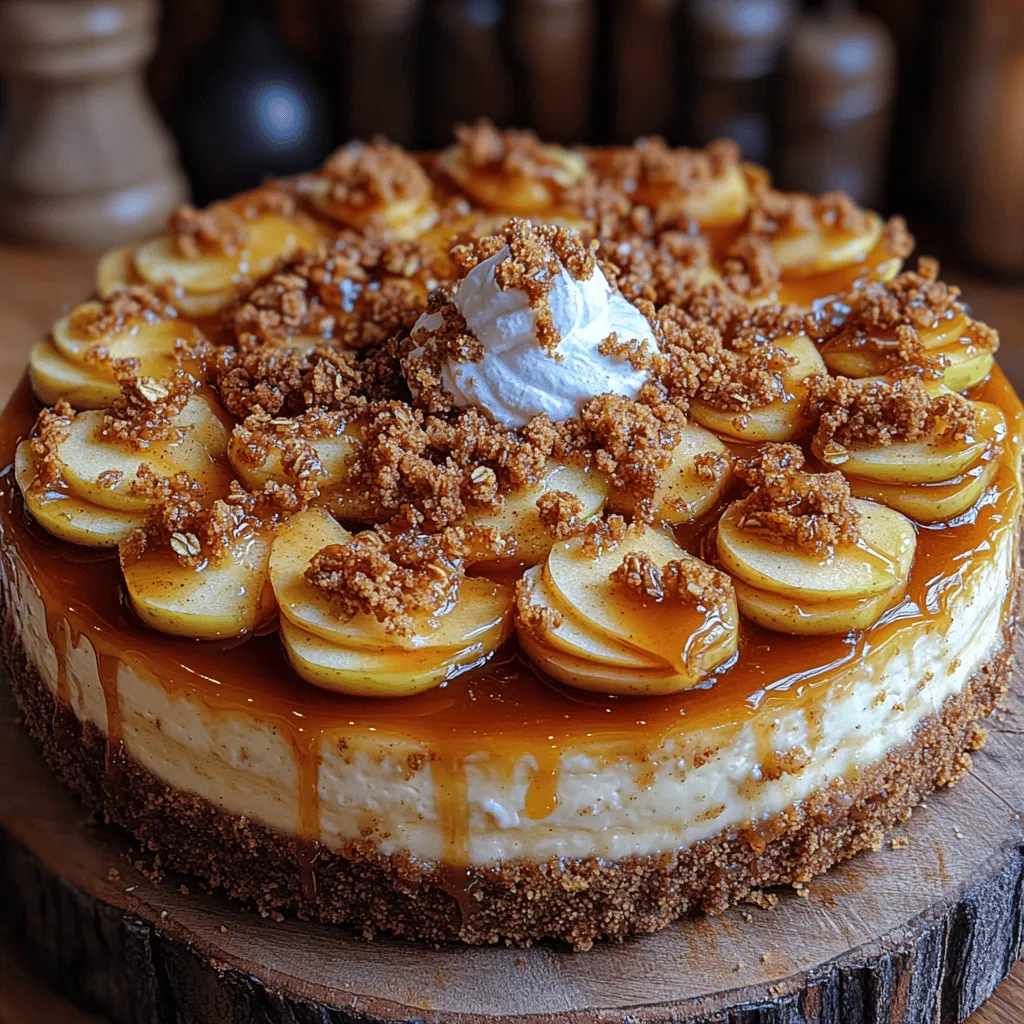 Apple Crisp Cheesecake is a dessert that beautifully marries two beloved classics: the warm, comforting flavors of apple crisp and the rich, creamy texture of cheesecake. This innovative dessert is not just a treat for the taste buds; it’s a feast for the eyes as well. With its layered textures and flavors, it promises to elevate any occasion, whether it's a holiday gathering, a family celebration, or a simple weeknight treat. The combination of the buttery crust, the tangy cheesecake filling, and the sweet, spiced apple topping topped with a crunchy crisp layer creates a symphony of flavors that is hard to resist.