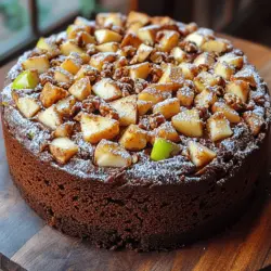 This cake is more than just a dessert; it’s a celebration of flavors that works well for family gatherings, festive celebrations, or even a cozy evening at home. Whether you’re hosting a birthday party, attending a potluck, or simply looking to indulge in something special, the Cocoa Apple Delight Cake shines as a versatile option. Its moist texture and rich taste can elevate any meal, serving as a delightful ending or a comforting snack with a cup of tea or coffee.