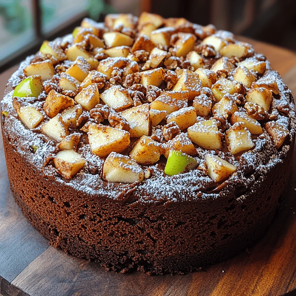 This cake is more than just a dessert; it’s a celebration of flavors that works well for family gatherings, festive celebrations, or even a cozy evening at home. Whether you’re hosting a birthday party, attending a potluck, or simply looking to indulge in something special, the Cocoa Apple Delight Cake shines as a versatile option. Its moist texture and rich taste can elevate any meal, serving as a delightful ending or a comforting snack with a cup of tea or coffee.
