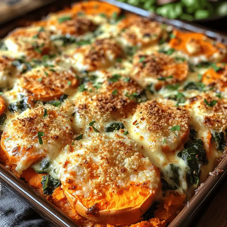 In the realm of wholesome comfort food, the Sweet Potato & Spinach Bake stands out as a deliciously satisfying dish. This colorful bake combines the earthy sweetness of sweet potatoes with the vibrant green of fresh spinach, creating a visually appealing and nutritionally rich meal option. Whether you are looking for a side dish that steals the spotlight or a hearty main course that satisfies the whole family, this recipe has you covered.