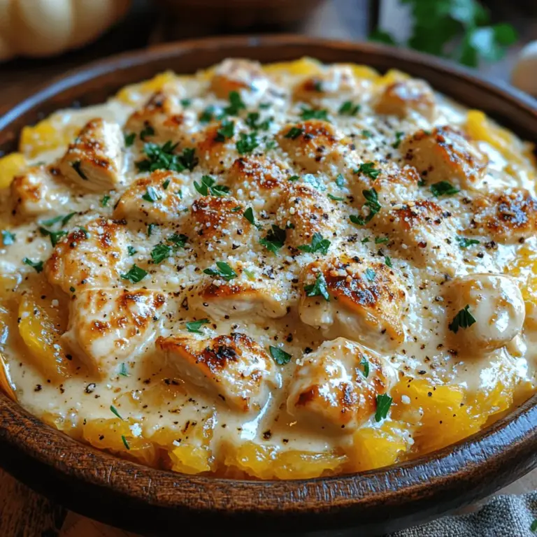 Indulging in creamy, rich flavors doesn’t always have to come with a hefty calorie count. Enter the Low-Calorie Creamy Chicken Alfredo Spaghetti Squash – a delightful twist on the classic Italian favorite that satisfies your cravings without compromising your health goals. This dish seamlessly marries the comforting elements of traditional Alfredo with a nutritious and low-calorie base, making it an ideal choice for anyone looking to enjoy a delicious meal while prioritizing their well-being.