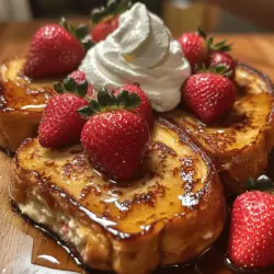 Are you ready to elevate your brunch game to a new level of indulgence? Look no further than the decadent Strawberry Cheesecake Stuffed French Toast. This delightful dish combines the comforting familiarity of classic French toast with the creamy richness of cheesecake and the vibrant sweetness of fresh strawberries. It's an ideal choice for special occasions, weekend brunches, or even a cozy breakfast in bed.