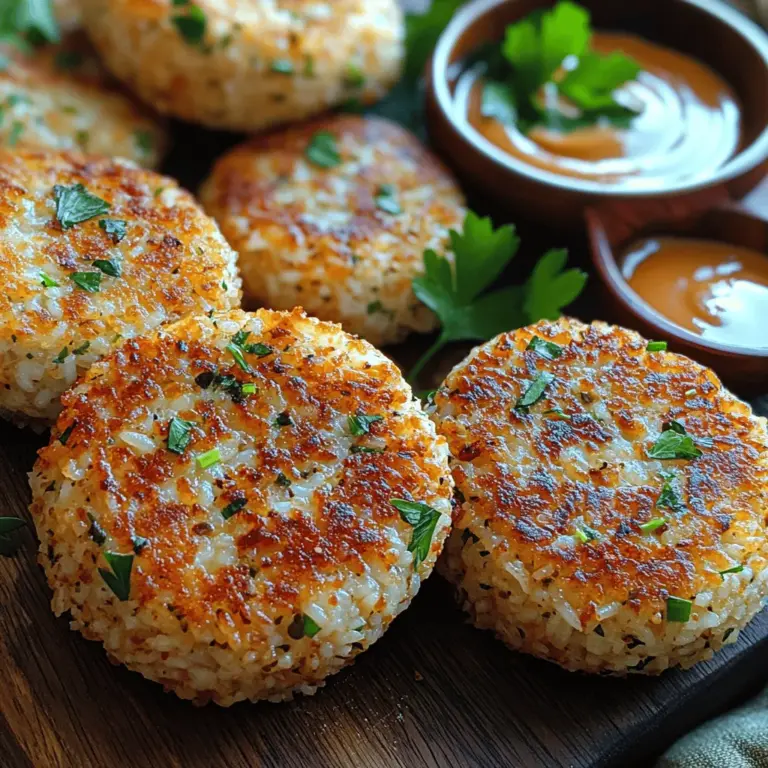 Crispy herb-infused rice patties are a delightful culinary creation that brings together the comforting taste of rice with the vibrant flavors of fresh herbs. This dish is not only satisfying but also incredibly versatile, making it a popular choice across various cuisines. Whether served as a snack, appetizer, or side dish, these patties can be adapted to suit different palates and occasions.
