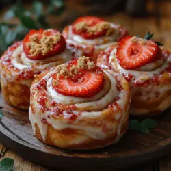 Imagine a warm, fluffy cinnamon roll, swirled with a luscious strawberry cheesecake filling, and topped with a rich cream cheese frosting. This delightful combination results in Strawberry Cheesecake Cinnabon Rolls, a treat that harmoniously merges the classic indulgence of cinnamon rolls with the refreshing sweetness of strawberries and the tanginess of cheesecake. As a dessert that tantalizes taste buds, it embodies the essence of fusion desserts, which have surged in popularity in recent years. Fusion desserts combine flavors and textures from different culinary traditions, creating innovative treats that appeal to a broader audience.