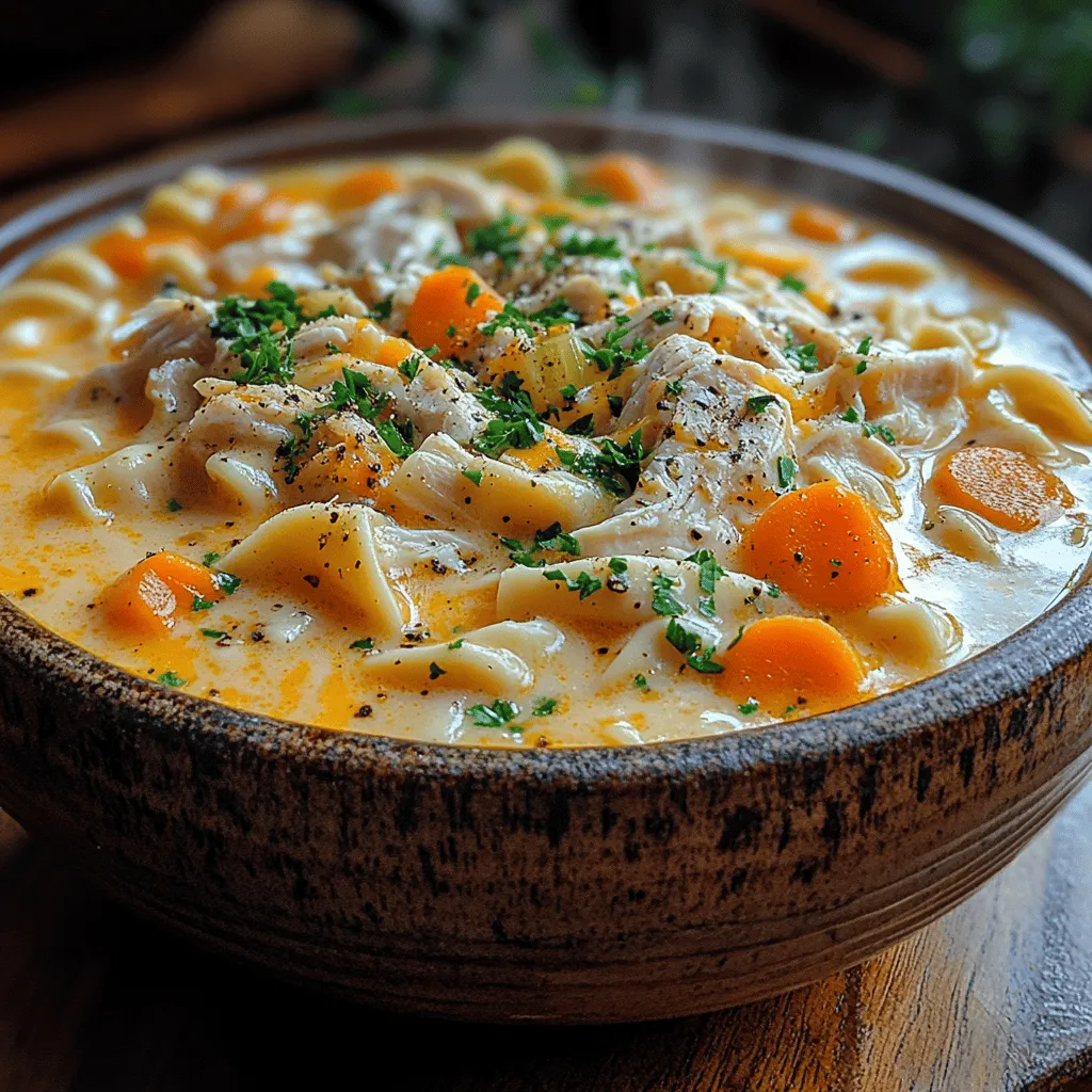 What sets this soup apart from traditional chicken noodle recipes is its luxurious creaminess and a flavor profile that is bursting with depth. The term 