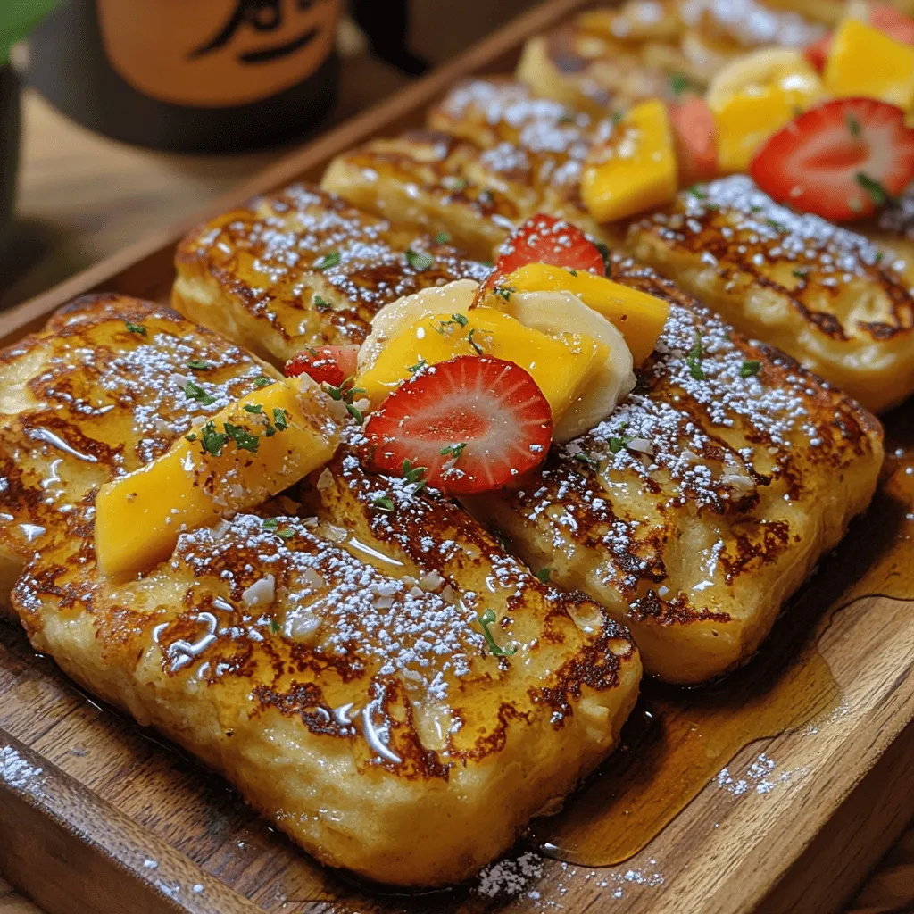 If you’re seeking a breakfast dish that transports you to a tropical paradise with every bite, look no further than Tropical Hawaiian Roll French Toast. This delightful recipe combines the naturally sweet, fluffy texture of Hawaiian sweet rolls with the classic French toast preparation, creating a perfect balance of flavors and textures that is sure to impress your family and friends. With its origins rooted in the sweet, sun-kissed islands of Hawaii, this dish captures the essence of tropical cuisine, making it an ideal choice for any breakfast or brunch occasion.