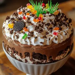 Welcome to the delightful world of desserts where fun meets flavor! Today, we’re diving into the delectable experience of making a Choco-Mud Delight Dirt Cake. This whimsical treat is not just a dessert; it’s an adventure for the senses that will steal the spotlight at any gathering. Whether you’re hosting a birthday party, a family reunion, or simply looking to brighten up a casual get-together, this cake is sure to elicit smiles and spark conversations.