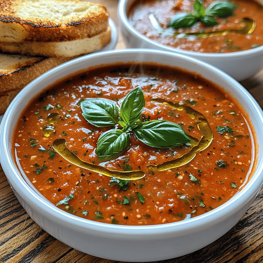 Welcome to the culinary journey of Hearty Tomato Basil Bliss, a soup that not only tantalizes your taste buds but also serves as a warm hug for your soul. This delightful dish combines the robust flavors of ripe tomatoes with the refreshing aroma of basil, creating a symphony of tastes that resonate with comfort and nostalgia. Perfect for those chilly evenings or as a light lunch, this soup is incredibly versatile. Whether you are a busy professional looking for a quick meal or a parent seeking to nourish your family with wholesome ingredients, this recipe is designed to cater to all your needs.