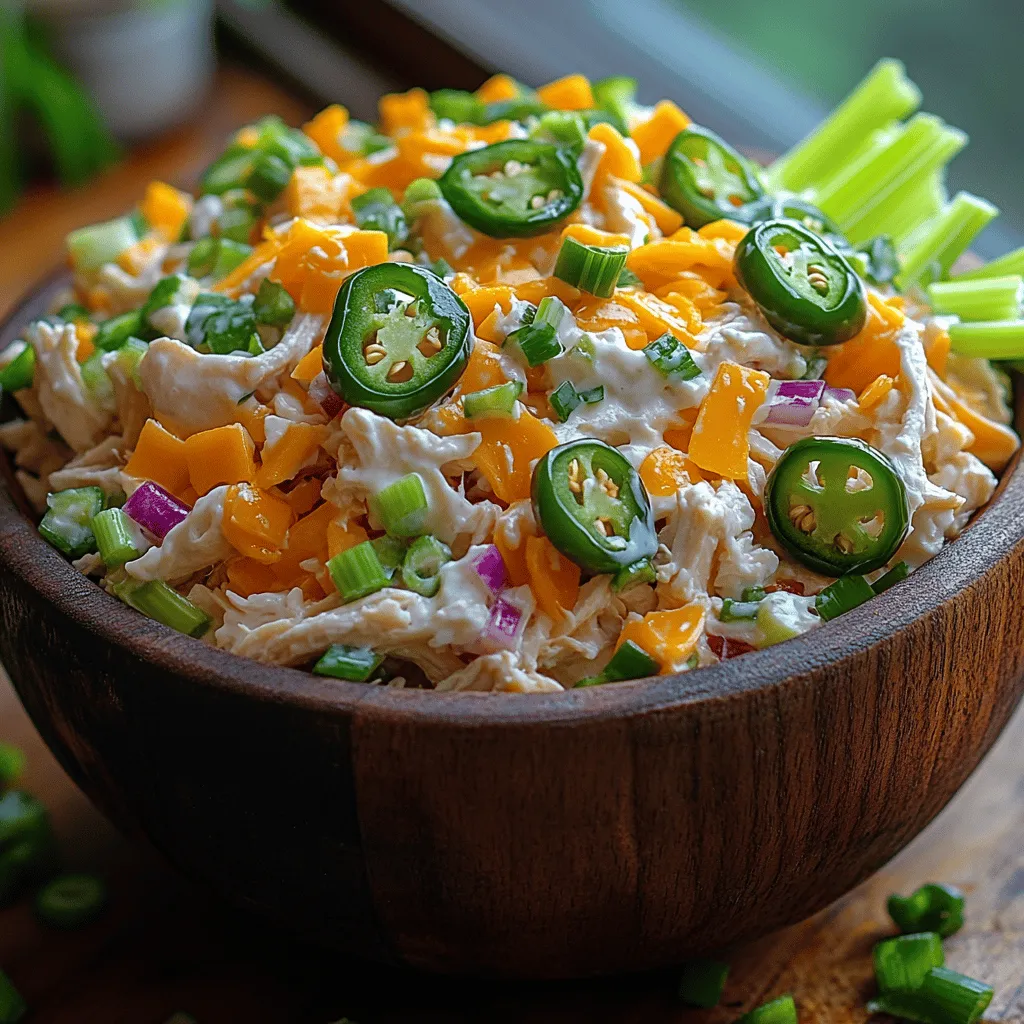 If you're on a low-carb diet and looking for a flavorful, satisfying meal, look no further than the Spicy Jalapeño Popper Keto Chicken Salad. This tantalizing dish brings together the bold flavors of spicy jalapeños, the creaminess of cheese, and the heartiness of chicken to create a salad that is not only delicious but also fits perfectly within the confines of a ketogenic lifestyle. With its delightful fusion of textures and tastes, this chicken salad is sure to become a staple in your meal rotation, providing a satisfying meal that will keep you on track with your dietary goals.