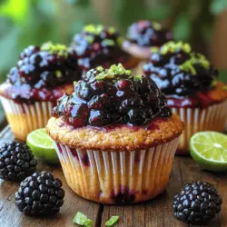 Indulging in dessert doesn’t have to be complicated, and these Blackberry Lime Cheesecake Cupcakes are a perfect testament to that. With a creamy cheesecake base, a crunchy graham cracker crust, and a vibrant blackberry topping, these cupcakes offer a delightful balance of flavors and textures. Not only are they aesthetically pleasing, but they also pack a punch with their zesty lime and sweet blackberry infusion. Whether you’re hosting a summer gathering, celebrating a special occasion, or simply treating yourself, these cupcakes are sure to impress.