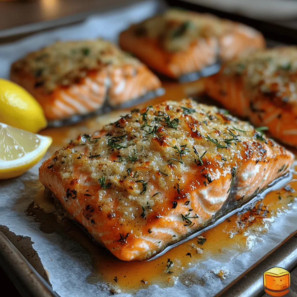 If you're on the lookout for a delectable seafood dish that is not only simple to prepare but also impressively flavorful, look no further than Savory Baked Salmon with a Parmesan Herb Crust. This dish combines the rich, buttery taste of salmon with a crunchy, savory topping that elevates it to a restaurant-quality meal right in your own kitchen. Whether you're hosting a dinner party or simply want to enjoy a nutritious weeknight meal, this recipe is bound to satisfy your cravings.