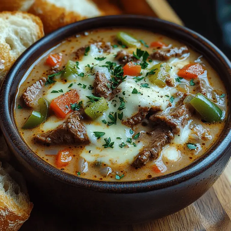 In the realm of comfort food, few dishes evoke the same level of warmth and satisfaction as a hearty soup. Enter the Savory Philly Cheesesteak Soup—a delightful fusion that brings together the rich flavors of the iconic Philly cheesesteak and the soothing qualities of a creamy soup. This dish is not just a meal; it’s an experience, capturing the essence of a beloved sandwich in a warm, inviting bowl.