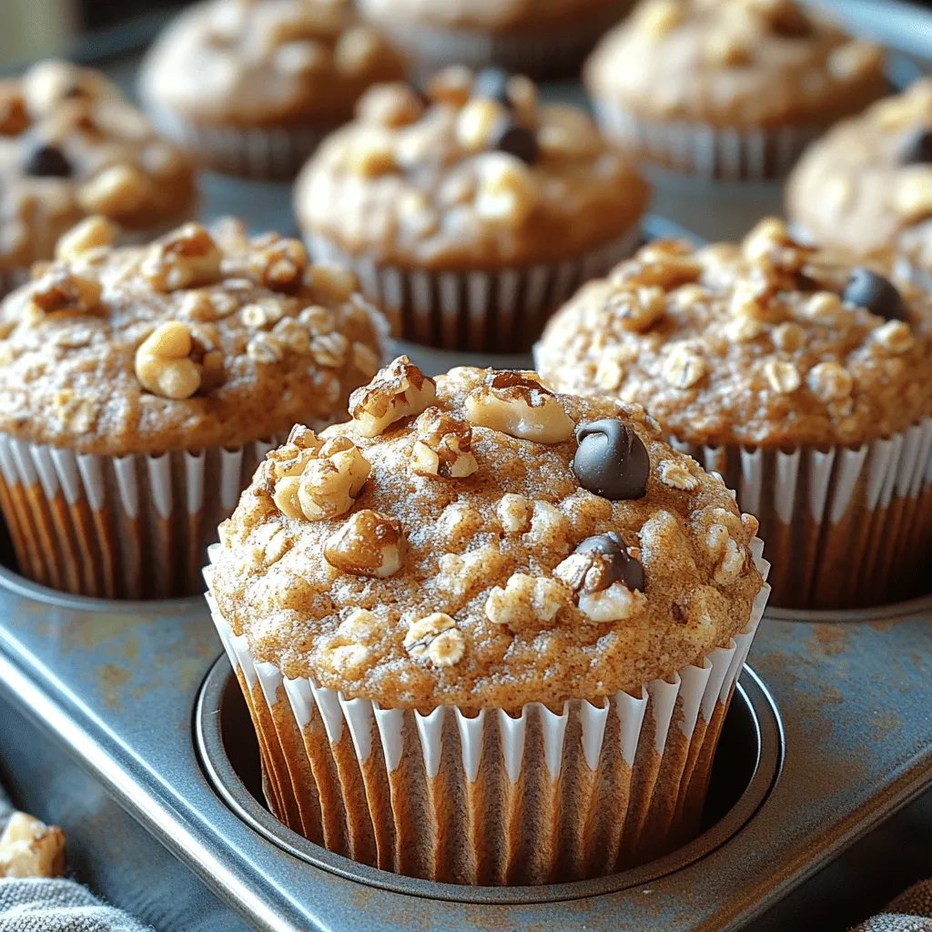 What makes these muffins so appealing? The combination of ripe bananas and rolled oats provides a natural sweetness and a hearty texture that is hard to resist. Not only do they taste fantastic, but they also pack a nutritional punch. Each muffin is loaded with fiber, vitamins, and minerals, making them a guilt-free indulgence. Whether you’re looking for a quick breakfast on the go, a post-workout snack, or a sweet treat to enjoy with your afternoon tea, these muffins are the ideal choice.