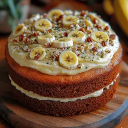 Welcome to the delightful world of Banana Bliss Cake, a dessert that not only tantalizes your taste buds but also fills your kitchen with an irresistible aroma. This cake is a perfect marriage of ripe bananas and the creamy richness of cream cheese frosting, creating a treat that is both moist and flavorful. Whether you are planning a family gathering, celebrating a birthday, or simply craving a sweet indulgence after dinner, Banana Bliss Cake is a versatile option that will satisfy your sweet tooth and impress your guests.