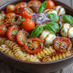 As the sun shines bright and the temperatures rise, there's nothing quite like a refreshing pasta salad to capture the essence of summer. The Sun-Kissed Tomato Basil Pasta Salad is a vibrant dish that brings together the rich flavors of ripe tomatoes, the aromatic essence of fresh basil, and the satisfying texture of perfectly cooked pasta. This salad not only embodies the spirit of summer but also highlights the importance of using fresh ingredients, making it a favorite for gatherings, picnics, and casual family dinners.