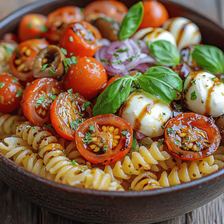 As the sun shines bright and the temperatures rise, there's nothing quite like a refreshing pasta salad to capture the essence of summer. The Sun-Kissed Tomato Basil Pasta Salad is a vibrant dish that brings together the rich flavors of ripe tomatoes, the aromatic essence of fresh basil, and the satisfying texture of perfectly cooked pasta. This salad not only embodies the spirit of summer but also highlights the importance of using fresh ingredients, making it a favorite for gatherings, picnics, and casual family dinners.