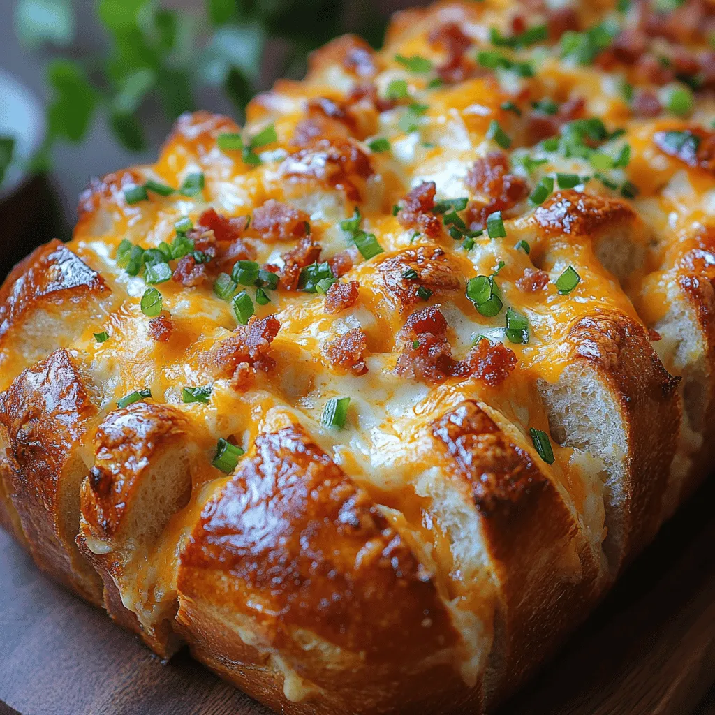 Pull-apart bread is more than just a culinary trend; it's a delightful and shareable appetizer or snack that brings people together. The Cheesy Bacon Ranch Bliss Pull Apart Bread is a prime example of this, combining familiar flavors into a dish that's both comforting and indulgent. Imagine tearing off warm, fluffy pieces of bread filled with gooey cheese, crispy bacon, and zesty ranch dressing—this recipe is sure to be a crowd-pleaser at any gathering.
