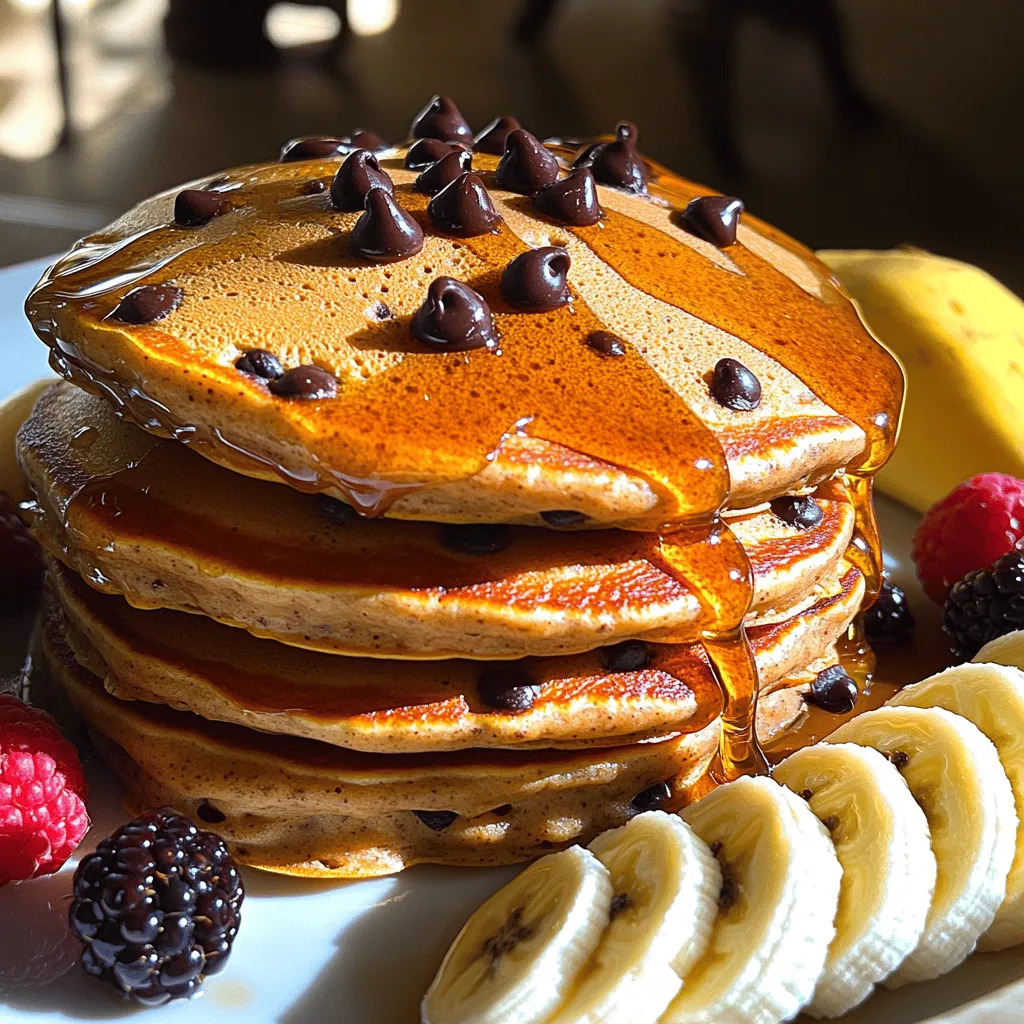 The combination of peanut butter and chocolate is nothing short of magical. This dynamic duo has captured the hearts and taste buds of many, and for good reason. The rich, creamy texture of peanut butter complements the sweet, decadent flavor of chocolate, resulting in a harmonious balance that is both comforting and indulgent. Each bite of these pancakes is a symphony of flavors, where the nuttiness of the peanut butter mingles with the sweetness of the chocolate chips, creating a delightful experience that awakens the senses.