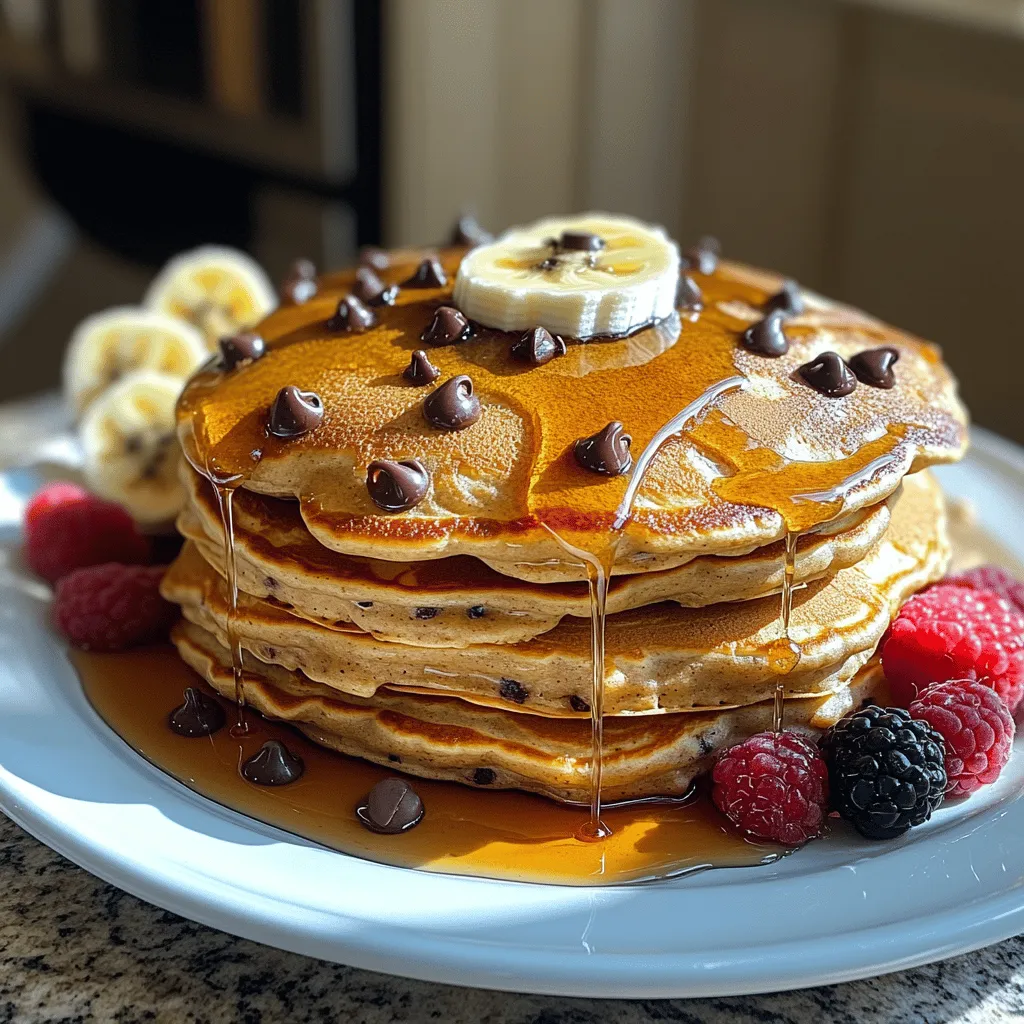 The combination of peanut butter and chocolate is nothing short of magical. This dynamic duo has captured the hearts and taste buds of many, and for good reason. The rich, creamy texture of peanut butter complements the sweet, decadent flavor of chocolate, resulting in a harmonious balance that is both comforting and indulgent. Each bite of these pancakes is a symphony of flavors, where the nuttiness of the peanut butter mingles with the sweetness of the chocolate chips, creating a delightful experience that awakens the senses.