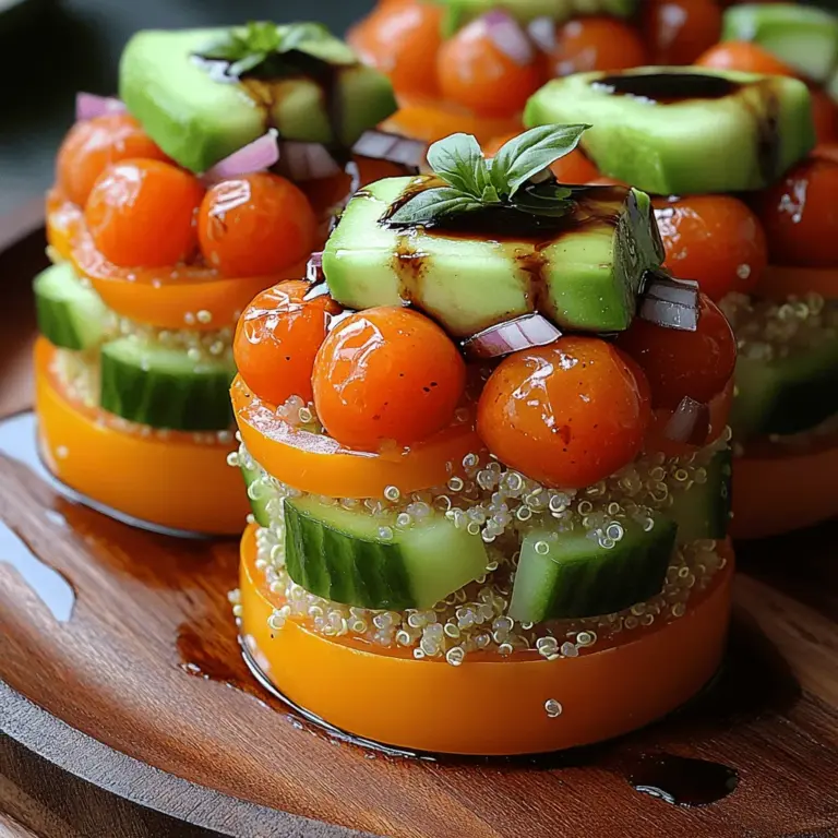 To create the perfect Chilled Tomato Quinoa Towers, it’s important to understand the ingredients that contribute to both the flavor and health benefits of this recipe. Each component plays a vital role, enhancing the overall experience of this delightful dish.