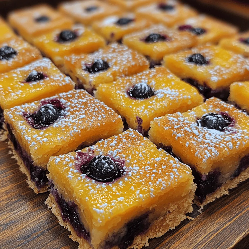 Discover the delightful blend of flavors in our Zesty Blueberry Lemon Bliss Bars, a perfect treat for any occasion. These bars are more than just a dessert; they are a celebration of vibrant flavors and textures. With a buttery crust that serves as the foundation, topped with a luscious lemon filling that bursts with the sweetness of fresh blueberries, these bliss bars are sure to become a favorite in your home. Whether you’re hosting a gathering, packing a picnic, or simply craving a sweet indulgence, this recipe will impress everyone at the table.