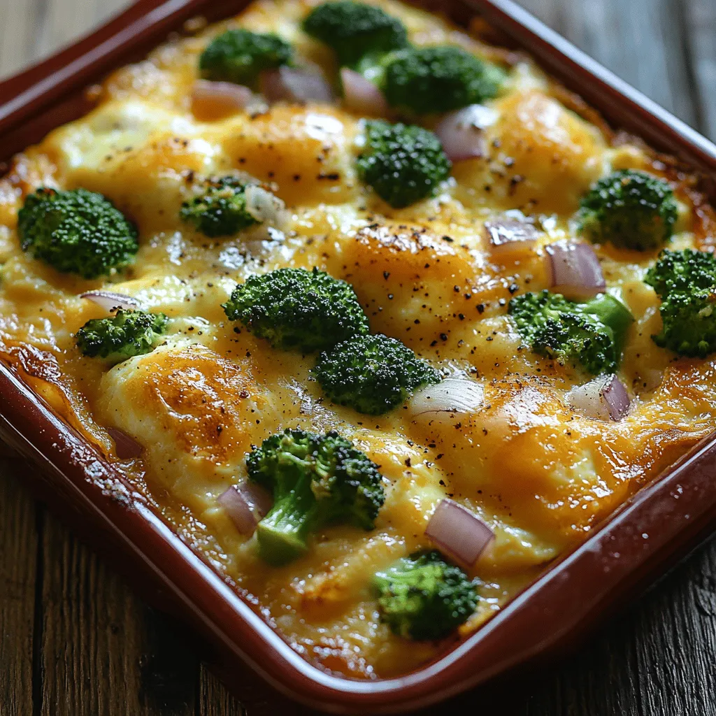 Discover the delightful combination of flavors and textures in this Cheesy Broccoli Egg Bake. This nutritious and hearty dish is perfect for breakfast, brunch, or even a light dinner. Imagine a fluffy, savory bake that features tender broccoli, rich cheese, and protein-packed eggs. It's not just a meal; it's a celebration of wholesome ingredients that come together to create a satisfying dish.