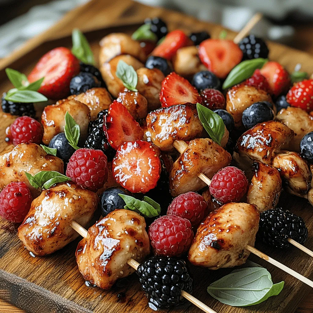 If you're on the lookout for a unique appetizer that combines savory flavors with a delightful touch of sweetness, look no further than Balsamic Berry Chicken Bites. This dish is not just a feast for the taste buds; it also presents beautifully, making it a stunning addition to any gathering. Imagine succulent pieces of chicken breast coated in a luscious balsamic berry glaze, bursting with vibrant colors and enticing aromas. This recipe brings together the robust flavors of chicken, the natural sweetness of mixed berries, and the tangy sophistication of balsamic vinegar, creating an unforgettable culinary experience.