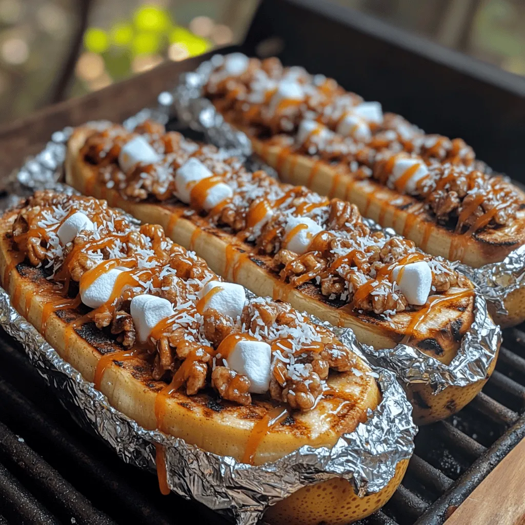 Grilled desserts have become a popular trend among culinary enthusiasts and casual home cooks alike, transforming the way we perceive sweet treats. No longer confined to the oven, desserts are taking on a new life on the grill, resulting in unique flavor profiles and exciting textures. One such delightful creation is the Grilled Banana Boats with Chocolate, a simple yet decadent dessert that is perfect for summer gatherings, camping trips, or family barbecues. These delicious treats combine the natural sweetness of ripe bananas with rich, melty chocolate and gooey marshmallows, creating an irresistible combination that will satisfy your sweet tooth.