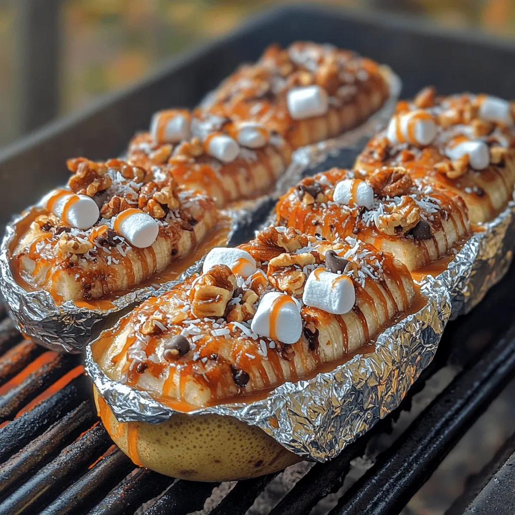 Grilled desserts have become a popular trend among culinary enthusiasts and casual home cooks alike, transforming the way we perceive sweet treats. No longer confined to the oven, desserts are taking on a new life on the grill, resulting in unique flavor profiles and exciting textures. One such delightful creation is the Grilled Banana Boats with Chocolate, a simple yet decadent dessert that is perfect for summer gatherings, camping trips, or family barbecues. These delicious treats combine the natural sweetness of ripe bananas with rich, melty chocolate and gooey marshmallows, creating an irresistible combination that will satisfy your sweet tooth.