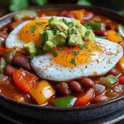 Start your day off on the right foot with a nourishing and satisfying breakfast that combines the warmth of chili with the richness of eggs. The Hearty Breakfast Chili & Eggs recipe is not only packed with protein and fiber but also offers a burst of flavors from a medley of spices and fresh ingredients. As mornings can often feel rushed, this dish provides the perfect solution for those looking to kickstart their day with a meal that is both hearty and wholesome.