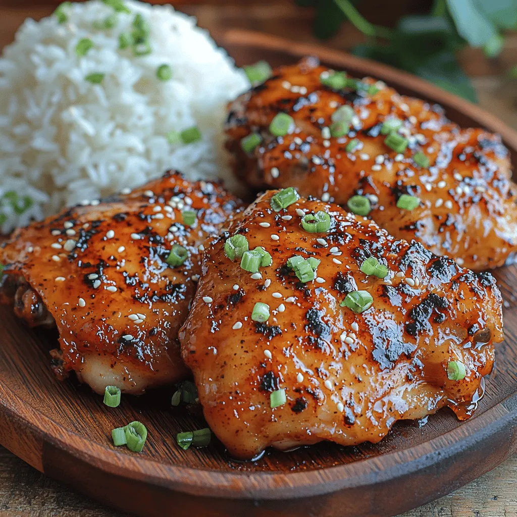 If you’re on the hunt for a dish that tantalizes the taste buds while being simple enough for a weeknight dinner, look no further than <strong>Sriracha Honey Glazed Chicken Delight</strong>. This mouthwatering recipe harmoniously marries the bold heat of Sriracha with the sweet richness of honey, creating a captivating flavor profile that is sure to impress. In recent years, fusion recipes such as this one have gained immense popularity in modern cooking, appealing to adventurous eaters and those seeking comfort food with a twist.” /></p>
</p>
<p><strong>Preparing the Oven</strong></p>
</p>
<p>Preparing your oven correctly is crucial for achieving the best results with your Sriracha Honey Glazed Chicken Delight. The optimal baking temperature for chicken is 400°F (200°C). This temperature strikes a perfect balance between cooking the chicken thoroughly without drying it out. Baking at this temperature allows the chicken to cook evenly, ensuring that the exterior gets beautifully golden while the interior remains juicy and tender.</p>
</p>
<p>Before placing your chicken in the oven, it’s essential to prepare your baking dish properly. Start by greasing the dish with a little olive oil or cooking spray to prevent the chicken from sticking. This not only makes serving easier but also promotes even cooking by allowing the heat to circulate around the chicken pieces. When the chicken is not stuck to the dish, it can brown nicely, enhancing the overall flavor and texture.</p>
</p>
<p>For safety, always use a meat thermometer to check the internal temperature of your chicken. The USDA recommends that chicken should reach an internal temperature of 165°F (75°C) to ensure it is safe to eat. Using a meat thermometer is the most foolproof way to avoid undercooking or overcooking your chicken, leading to a perfectly cooked meal every time.</p>
</p>
<p><strong>Baking and Glazing the Chicken</strong></p>
</p>
<p>Now that your oven is prepped and your chicken is ready, it’s time to bake! Place the chicken thighs in the greased baking dish and bake for about 25 to 30 minutes. During this time, keep an eye on the chicken. You want it to reach that safe internal temperature mentioned earlier, but also look for juices running clear when pierced with a fork. If the juices are still pink, return the chicken to the oven for a few more minutes.</p>
</p>
<p>Once the chicken is nearly cooked through, it’s time to add the sriracha honey glaze. Remove the dish from the oven and brush a generous layer of the glaze over each piece of chicken. This step is crucial as it adds that signature sweet and spicy flavor that makes this dish so delightful. For even coating without a mess, consider using a basting brush or a spoon to delicately drizzle the glaze over the chicken. If you prefer a more concentrated flavor, you can also spoon the glaze directly onto the chicken, ensuring it covers each piece evenly.</p>
</p>
<p>After glazing, return the chicken to the oven and switch on the broiler. Broiling will give your chicken that caramelized finish that makes it visually appealing and enhances the flavor. Broil for about 3 to 5 minutes, watching closely to prevent burning. The glaze will bubble and caramelize, creating a beautiful, glossy finish that’s simply irresistible.</p>
</p>
<p><strong>Garnishing and Serving Suggestions</strong></p>
</p>
<p>Once your Sriracha Honey Glazed Chicken is out of the oven, it’s time to make it visually stunning with garnishes. A sprinkle of freshly chopped green onions adds a pop of color and a mild onion flavor that complements the sweetness of the glaze. Additionally, a light dusting of sesame seeds not only enhances the dish’s aesthetic appeal but also adds a delightful crunch.</p>
</p>
<p>When it comes to serving, consider pairing the chicken with a side of steamed rice, which will soak up any leftover glaze and balance the dish’s flavors. Fresh salads are another excellent option, providing a refreshing contrast to the richness of the chicken. For a more creative approach, try serving the glazed chicken in wraps with lettuce, shredded carrots, and cucumber for a fresh, handheld meal. Alternatively, toss the chicken with some noodles, veggies, and a bit more glaze for a satisfying stir-fry-inspired dish.</p>
</p>
<p>The versatility of this chicken recipe means it can easily adapt to various cuisines and presentations, making it perfect for any occasion, from casual weeknight dinners to gatherings with friends and family.</p>
</p>
<p><strong>Nutritional Information</strong></p>
</p>
<p>Understanding the nutritional benefits of your Sriracha Honey Glazed Chicken Delight can enhance your appreciation of the dish. Chicken thighs are a fantastic source of protein, essential for muscle repair and growth. They provide approximately 22 grams of protein per 100 grams, making them a valuable addition to a balanced diet.</p>
</p>
<p>The use of honey in this recipe not only adds sweetness but also offers several health benefits. Honey is known for its antioxidant properties and can even help in soothing coughs and sore throats. When paired with fresh ingredients like garlic and ginger, this dish becomes not just a treat for the taste buds but also a nutritious option for your family.</p>
</p>
<p>In terms of caloric content, a serving of Sriracha Honey Glazed Chicken (approximately one thigh) contains around 250-300 calories, depending on the amount of glaze used and additional side dishes. It’s important to enjoy this dish in moderation, especially if you’re watching your calorie intake. By being mindful of portion sizes and pairing it with healthy sides, you can enjoy this delightful meal as part of a well-rounded diet.</p>
</p>
<p><strong>Conclusion</strong></p>
</p>
<p>In conclusion, Sriracha Honey Glazed Chicken Delight is not just a meal; it’s an experience that brings together the sweet and spicy notes of sriracha and honey with perfectly cooked chicken. This dish is an excellent choice for weeknight dinners, impressing guests at special occasions, or simply enjoying a moment of culinary creativity in your home kitchen.</p>
</p>
<p>Cooking is a joyful experience, each recipe offering an opportunity to explore diverse flavors and techniques. With this Sriracha Honey Glazed Chicken, you can unleash your culinary creativity while preparing a dish that is both satisfying and bursting with flavor. Whether you enjoy it as is, wrapped in a fresh tortilla, or tossed with noodles, the combination of textures and tastes will surely delight your palate and those of your loved ones. So roll up your sleeves, follow the steps, and let the delicious aroma fill your kitchen as you create this delightful meal!</p>
</div>