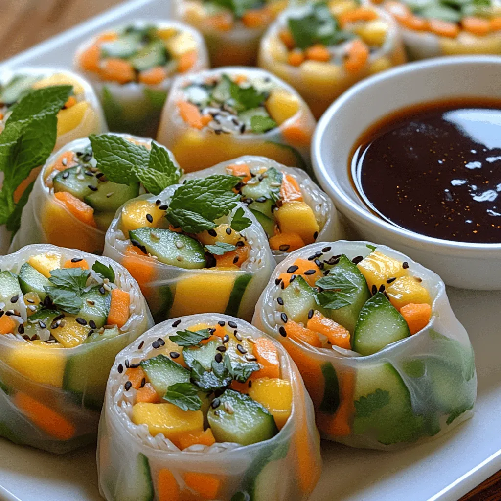 As the sun shines brightly and temperatures rise, our culinary cravings often shift towards light, refreshing dishes that celebrate the vibrant flavors of summer. One such dish that perfectly embodies this essence is summer rolls. These delightful wraps, typically filled with fresh vegetables, fruits, and proteins, offer a healthy yet satisfying option for warm weather dining. Among the plethora of summer roll variations, the Tropical Bliss Mango Cucumber Summer Rolls stand out with their enticing combination of flavors and colors.