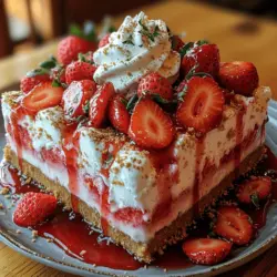 As the warm sun begins to shine and the days stretch longer, there’s nothing quite like enjoying a refreshing dessert to celebrate the season. Enter the Frosty Delight: Easy Strawberry Ice Cream Cake. This delightful dessert combines the luscious sweetness of strawberries with the creamy goodness of ice cream, resulting in a treat that is sure to impress family and friends alike. Whether you’re hosting a summer gathering, a birthday party, or simply looking for a way to cool off on a hot afternoon, this cake offers a perfect balance of flavors and textures that will leave everyone asking for seconds.