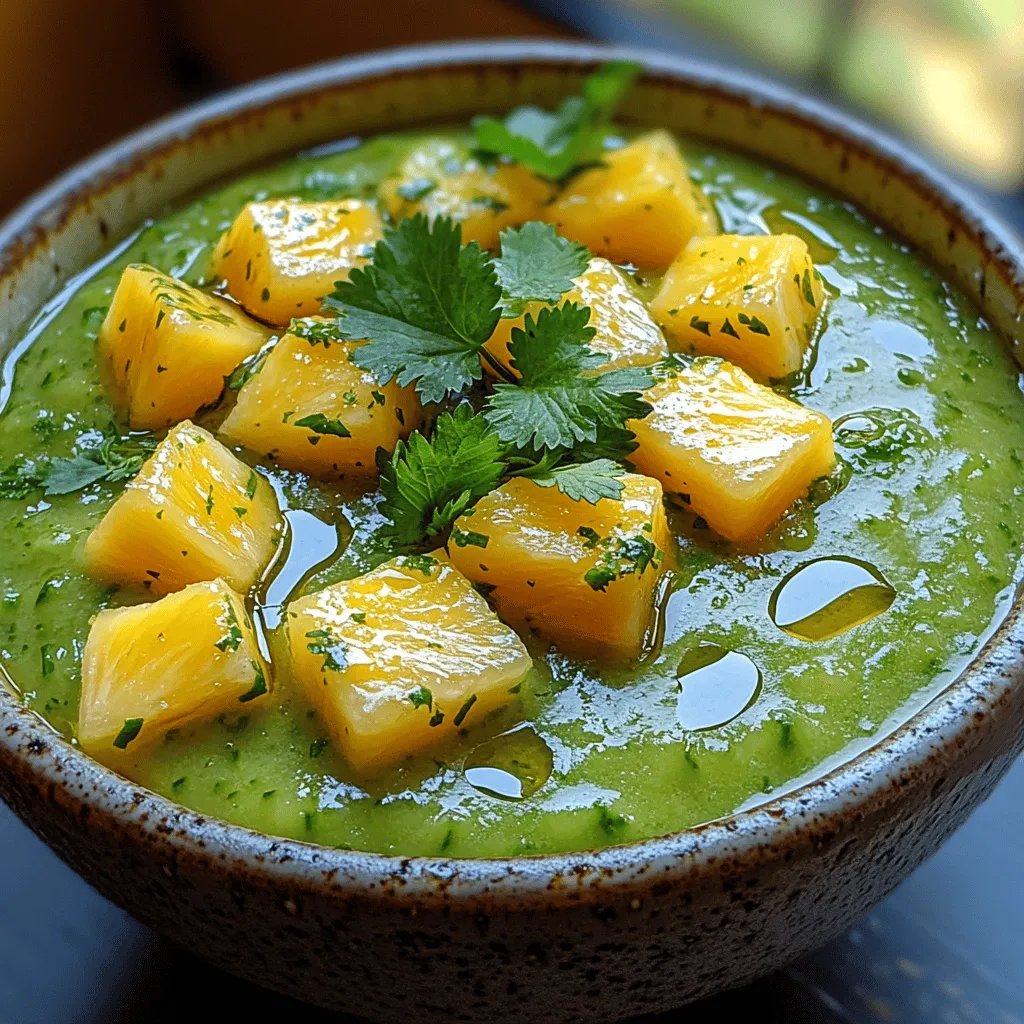 As the sun blazes overhead and temperatures rise, the quest for refreshing culinary delights becomes a top priority. Gazpacho, a chilled soup traditionally hailing from the sun-soaked regions of Spain, emerges as an unbeatable option in the summer months. This classic dish is celebrated for its vibrant flavors and refreshing qualities, making it an ideal choice for hot days. However, this article takes a delightful twist on the conventional gazpacho by introducing the Cool & Tropical Refreshment: Cucumber Pineapple Gazpacho. This innovative version combines the hydrating properties of cucumbers with the sweet, tropical allure of pineapple, crafting a dish that is not only refreshing but also bursting with flavor and nutrition.