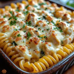 If you're looking for a dish that encapsulates the essence of comfort food while being effortless to prepare, look no further than Cheesy Garlic Parmesan Chicken Pasta Bake. This delightful casserole brings together tender chicken, al dente pasta, and a rich, creamy sauce, all topped with gooey melted cheese. It's a dish that promises to satisfy the whole family, making it a perfect choice for weeknight dinners, potlucks, or even cozy gatherings with friends.