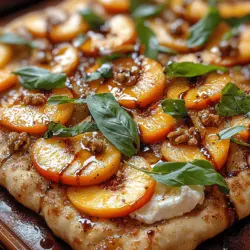 In recent years, flatbreads have surged in popularity, captivating the hearts and palates of food enthusiasts around the globe. Their versatile nature makes them an ideal canvas for a myriad of toppings and flavor combinations, catering to both traditional and contemporary culinary preferences. Among the many delicious flatbread creations, the Peach Burrata Flatbread stands out as a seasonal delight that beautifully marries sweet and savory elements. This dish showcases the lusciousness of ripe peaches paired with the rich, creamy texture of burrata cheese, topped off with the peppery freshness of arugula. Together, these ingredients create a dish that not only tantalizes the taste buds but also reflects the vibrant flavors of summer.