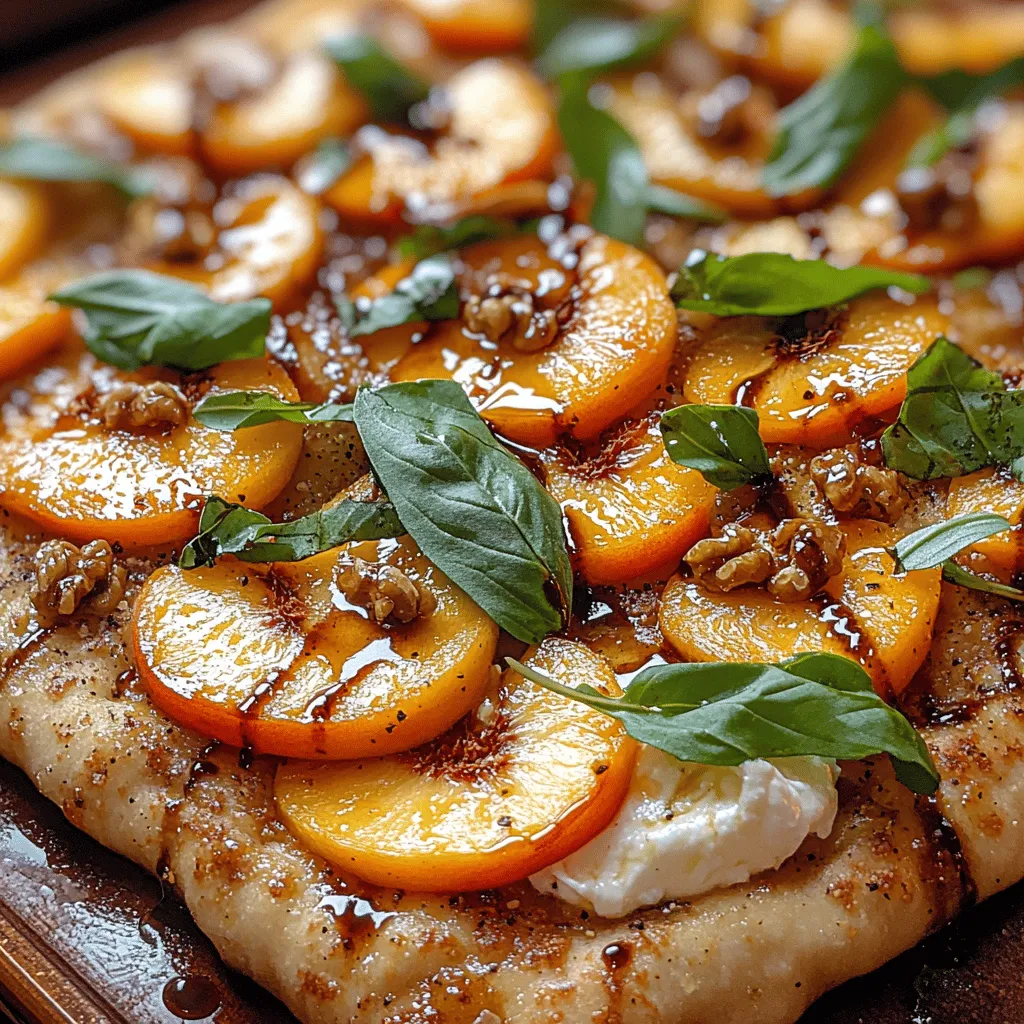 In recent years, flatbreads have surged in popularity, captivating the hearts and palates of food enthusiasts around the globe. Their versatile nature makes them an ideal canvas for a myriad of toppings and flavor combinations, catering to both traditional and contemporary culinary preferences. Among the many delicious flatbread creations, the Peach Burrata Flatbread stands out as a seasonal delight that beautifully marries sweet and savory elements. This dish showcases the lusciousness of ripe peaches paired with the rich, creamy texture of burrata cheese, topped off with the peppery freshness of arugula. Together, these ingredients create a dish that not only tantalizes the taste buds but also reflects the vibrant flavors of summer.