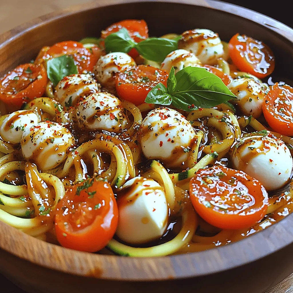 In a culinary world that is increasingly leaning toward fresh, healthy alternatives, the Zucchini Noodle Caprese Bowl shines as a vibrant and nutritious option. This delightful dish takes the classic Caprese salad—known for its fresh mozzarella, ripe tomatoes, and fragrant basil—and transforms it into a satisfying bowl meal that replaces traditional pasta with zucchini noodles. Not only does this recipe embrace the flavors of summer, but it also caters to those seeking a low-carb or gluten-free diet without sacrificing taste or texture.