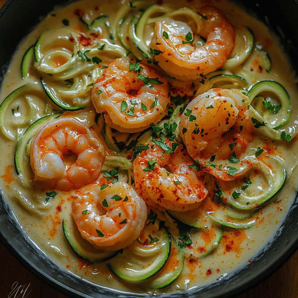 In a culinary world that is increasingly leaning toward healthier options, Shrimp Alfredo Zucchini Noodles stand out as a sensational dish that transforms traditional comfort food into a nourishing delight. This recipe offers a creamy, rich flavor profile synonymous with classic Alfredo, but it substitutes conventional pasta with zoodles—zucchini noodles that are not only low in carbs but also packed with essential nutrients. As the trend of incorporating vegetables into pasta dishes gains momentum, zucchini noodles have become a staple in modern cuisine, appealing to health-conscious eaters and food enthusiasts alike.