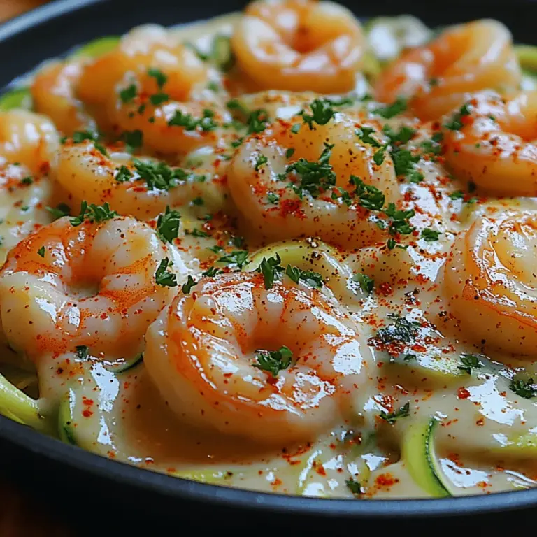 In a culinary world that is increasingly leaning toward healthier options, Shrimp Alfredo Zucchini Noodles stand out as a sensational dish that transforms traditional comfort food into a nourishing delight. This recipe offers a creamy, rich flavor profile synonymous with classic Alfredo, but it substitutes conventional pasta with zoodles—zucchini noodles that are not only low in carbs but also packed with essential nutrients. As the trend of incorporating vegetables into pasta dishes gains momentum, zucchini noodles have become a staple in modern cuisine, appealing to health-conscious eaters and food enthusiasts alike.