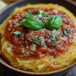In recent years, spaghetti squash has gained immense popularity as a nutritious and versatile alternative to traditional pasta. This unique winter squash, with its stringy flesh that resembles spaghetti when cooked, offers a delightful and health-conscious option for those looking to reduce their carbohydrate intake without sacrificing flavor. Enter the Spaghetti Squash Delight with Rich Marinara—a dish that not only highlights the natural sweetness and texture of spaghetti squash but also pairs it with a robust, homemade marinara sauce that bursts with flavor.