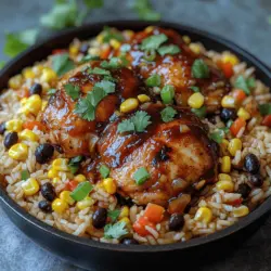 If you're on the hunt for a meal that perfectly balances convenience with mouthwatering flavor, look no further than Sweet and Sticky One-Pan Honey BBQ Chicken Rice. This dish brings together tender chicken, aromatic spices, and fluffy rice, all enveloped in a luscious honey BBQ sauce that will tantalize your taste buds. The beauty of this recipe lies not only in its rich and delightful flavors but also in its simplicity. It’s a one-pan wonder that makes weeknight dinners a breeze, allowing you to spend less time in the kitchen and more time enjoying your meal.