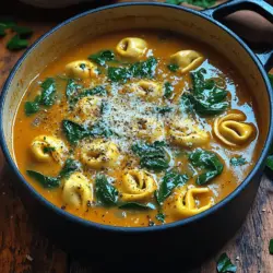 The magic of the creamy spinach tortellini soup lies in its ingredients. Each component plays a vital role in building flavor and providing nourishment. Let’s dive into the key ingredients that make this soup both delicious and nutritious.
