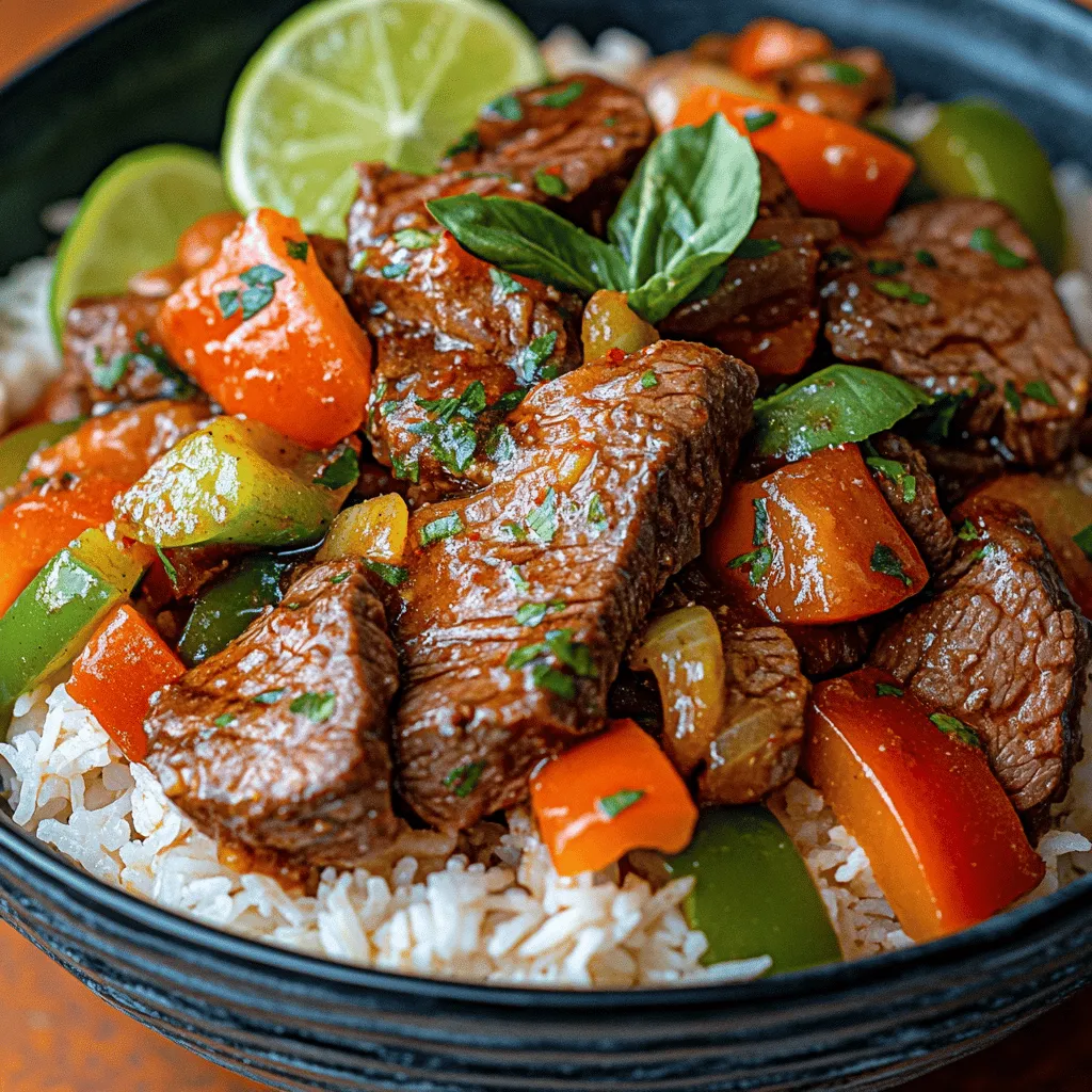 Thai cuisine is celebrated worldwide for its vibrant flavors and aromatic ingredients. From the spicy heat of chilies to the refreshing notes of herbs, Thai dishes offer a symphony of tastes that tantalize the palate. One such dish that encapsulates the essence of Thai cooking is <strong>Spicy Thai Basil Beef Stir Fry</strong>. This delicious meal is not only quick and easy to prepare but also showcases the beautiful balance of heat, sweetness, and aromatic herbs that Thai food is known for.” /></p>
</p>
<h3>Timing and Temperature Control to Prevent Burning</h3>
</p>
<p>When preparing Spicy Thai Basil Beef Stir Fry, timing and temperature control are crucial to achieving that perfect, rich flavor without burning the ingredients. Start by preheating your wok or skillet over medium-high heat. This high temperature is essential for stir-frying; it helps to sear the meat quickly while keeping it tender and juicy. However, it’s important to avoid letting the pan get too hot, as this can lead to burnt garlic and chilies, which will adversely affect the dish’s overall flavor.</p>
</p>
<p>Once your pan is hot, add your oil and let it heat up for a few seconds before introducing the garlic and chilies. These ingredients should only be sautéed for about 30 seconds to a minute until fragrant. Keep a close eye on them; if they start to brown too quickly, reduce the heat slightly. The goal is to infuse the oil with their flavor without burning them, as burnt garlic can turn bitter, ruining the dish.</p>
</p>
<h3>Stir-Frying the Beef</h3>
</p>
<p>Next, it’s time to stir-fry the beef. Depending on the cut of beef you’ve chosen, the cooking time may vary slightly. Thinly sliced flank steak or sirloin works best, as these cuts are tender and cook quickly. Add the beef to the hot pan in a single layer, allowing it to sear rather than steam. This is where even cooking techniques come into play.</p>
</p>
<p><strong>Techniques for Ensuring Even Cooking</strong></p>
</p>
<p>To ensure that each piece of beef cooks evenly, avoid overcrowding the pan. If necessary, cook the beef in batches. Stir the beef continuously, allowing it to cook for about 3-5 minutes or until it turns a beautiful brown color. Look for signs that the beef is cooked perfectly—it should be browned on the outside while remaining tender and juicy on the inside. If you see any juices pooling in the pan, it might be a sign that the beef is steaming rather than searing, so raise the heat slightly and stir more vigorously.</p>
</p>
<h3>Incorporating Vegetables</h3>
</p>
<p>Now that the beef is cooked, it’s time to add vegetables. Selecting the right vegetables for your Spicy Thai Basil Beef Stir Fry is essential for both flavor and texture. While bell peppers are a traditional choice, other vegetables can enhance the dish’s nutritional value and appeal.</p>
</p>
<p><strong>Selecting the Right Vegetables</strong></p>
</p>
<p>When it comes to bell peppers, red and yellow varieties are often preferred for their sweetness, which balances the heat of the chilies. Green bell peppers can also be used, but they have a slightly more bitter flavor. For a twist, consider using other colorful vegetables such as snap peas, carrots, or broccoli, which provide a nice crunch and vibrant look.</p>
</p>
<p><strong>Cooking to Retain Crispness</strong></p>
</p>
<p>Timing is everything when it comes to adding vegetables to your stir fry. You want them to cook just enough to retain their crispness while absorbing the flavors of the beef and sauce. Add your chosen vegetables after the beef is nearly done, allowing them to cook for only 2-3 minutes. This will ensure they maintain their color and crunch.</p>
</p>
<p>To maximize their texture, consider using the ‘stir-fry and cover’ technique. After adding the vegetables, stir them in briefly, then cover the pan with a lid for about a minute. This will create steam, slightly cooking the vegetables without losing their crispness.</p>
</p>
<h3>Finishing Touches: The Role of Fresh Herbs</h3>
</p>
<p>One of the star ingredients of this dish is fresh Thai basil. Adding Thai basil at the end of the cooking process is key. This herb has a delicate flavor that can easily be lost if cooked for too long. Once your vegetables are tender-crisp, remove the pan from heat and fold in the fresh basil leaves, allowing them to wilt gently in the residual heat.</p>
</p>
<p><strong>Suggestions for Substituting Thai Basil if Unavailable</strong></p>
</p>
<p>If you can’t find Thai basil, don’t worry. You can substitute with regular basil, though the flavor will be milder. Alternatively, consider using a combination of basil and mint to mimic the aromatic profile of Thai basil.</p>
</p>
<h3>Serving Suggestions</h3>
</p>
<p>Spicy Thai Basil Beef Stir Fry is best served over a bed of fragrant jasmine rice. The rice not only complements the robust flavors of the dish but also helps to absorb the delicious sauce, creating a satisfying meal. For an added burst of freshness, garnish the dish with lime wedges. A squeeze of lime juice right before eating elevates the overall flavor and offers a delightful contrast to the heat.</p>
</p>
<h3>Nutritional Benefits of Spicy Thai Basil Beef Stir Fry</h3>
</p>
<p>This dish is not just flavorful; it also packs a nutritional punch. The lean beef provides a great source of protein, which is essential for muscle repair and overall health. The vibrant vegetables contribute vitamins A and C, fiber, and antioxidants, making this stir fry a balanced meal.</p>
</p>
<p>Additionally, the healthy fats from the cooking oil and the flavor-enhancing properties of the herbs ensure that you’re not just eating for nutrition but also for enjoyment. By incorporating a variety of vegetables, you’re also increasing the dish’s fiber content, which is crucial for digestive health.</p>
</p>
<h3>Cultural Significance of Thai Basil Beef Stir Fry</h3>
</p>
<p>Spicy Thai Basil Beef Stir Fry, or “Pad Krapow Neua,” is a beloved dish in Thai cuisine, known for its bold flavors and aromatic ingredients. This dish showcases the harmony of sweet, spicy, and savory flavors that Thai cooking is famous for. The use of basil, a traditional herb in Thai cooking, reflects the country’s agricultural heritage, where fresh herbs are often grown and used in daily cooking.</p>
</p>
<p>Regional variations of this dish can be found across Thailand. In some areas, street vendors might add different proteins or use unique chili pastes, further enhancing the flavor profile. Each region’s approach to this beloved stir fry demonstrates the versatility and adaptability of Thai cuisine.</p>
</p>
<h3>Conclusion</h3>
</p>
<p>Spicy Thai Basil Beef Stir Fry is a delightful dish that encapsulates the essence of Thai cooking—vibrant flavors, fresh ingredients, and a balance of heat and sweetness. The joy of preparing this dish at home lies not only in the cooking process but also in the ability to customize it to your taste preferences. Whether you stick to the traditional recipe or experiment with different vegetables and proteins, this stir fry is sure to become a favorite in your kitchen.</p>
</p>
<p>So, gather your ingredients, fire up that wok, and dive into the world of Thai cooking. With your newfound skills and this recipe in hand, you can explore the rich flavors of Thailand right from your home. Enjoy the journey, and don’t hesitate to make this dish your own!</p>
</div>