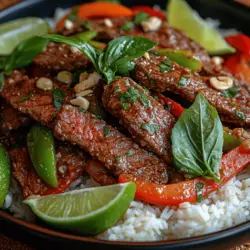 Thai cuisine is celebrated worldwide for its vibrant flavors and aromatic ingredients. From the spicy heat of chilies to the refreshing notes of herbs, Thai dishes offer a symphony of tastes that tantalize the palate. One such dish that encapsulates the essence of Thai cooking is Spicy Thai Basil Beef Stir Fry. This delicious meal is not only quick and easy to prepare but also showcases the beautiful balance of heat, sweetness, and aromatic herbs that Thai food is known for.
