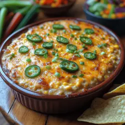 If you're hunting for the ultimate appetizer that will steal the show at your next gathering, look no further than Spicy & Cheesy Jalapeño Corn Dip. This vibrant dip is an explosion of flavor, combining the sweetness of corn with the creamy, cheesy goodness that everyone loves. Perfect for game nights, family gatherings, or even cozy evenings at home, this dip strikes the ideal balance between comfort food and crowd-pleaser. The tantalizing combination of spices and the zing from jalapeños give it a delightful kick, making it a must-try for anyone who enjoys flavorful dips.