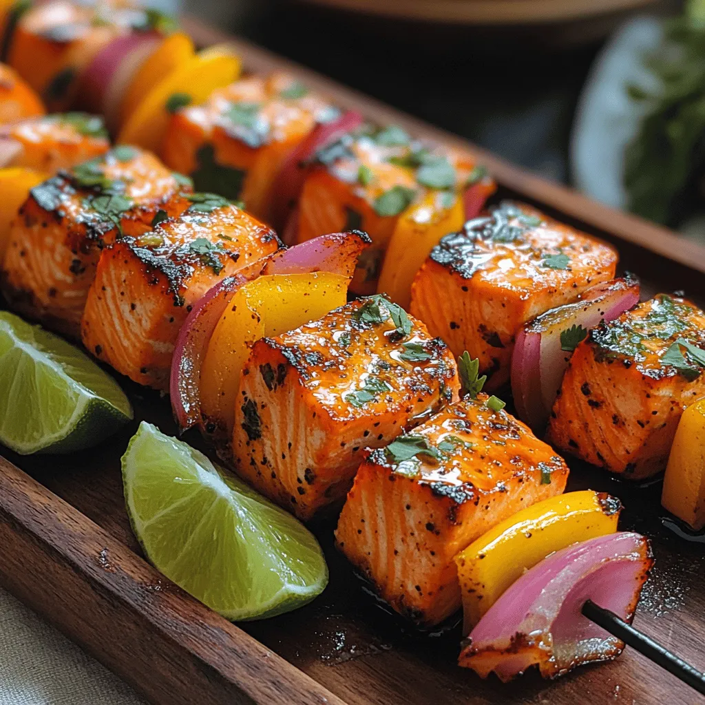 If you're looking to elevate your grilling game, look no further than Sriracha Honey Salmon Skewers. This recipe perfectly marries the smoky, charred flavor of grilled salmon with a tantalizing combination of sweet and spicy notes. The unique blend of Sriracha sauce and honey creates an irresistible glaze that caramelizes beautifully on the grill, making every bite juicy and packed with flavor.