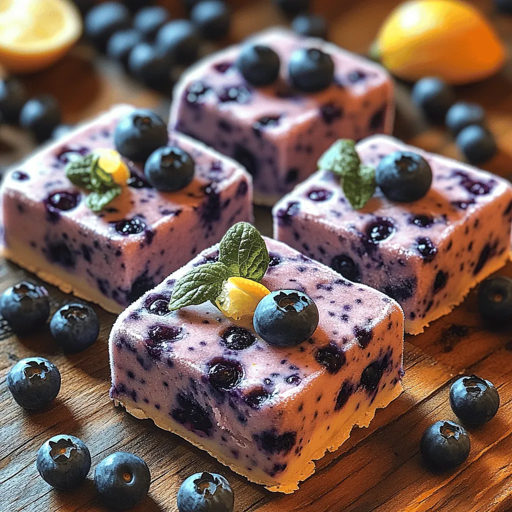 In recent years, the trend of healthy frozen treats has surged, appealing to those looking for guilt-free indulgence during the warmer months. As people become more health-conscious, they seek alternatives to sugary desserts that not only satisfy their sweet tooth but also nourish their bodies. Among these options, Frozen Blueberry Lemon Yogurt Bars stand out as an especially refreshing and nutritious choice. These bars combine the creamy, tangy richness of Greek yogurt with the vibrant flavors of fresh blueberries and zesty lemon, making them an ideal treat for anyone looking to enjoy a healthy dessert.