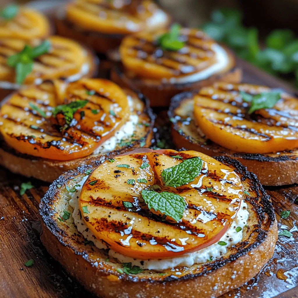 Discover the delightful combination of sweet and savory with this Grilled Peach Ricotta Toast recipe. Perfect for breakfast, brunch, or a light dessert, this dish combines juicy grilled peaches with creamy ricotta cheese on toasted sourdough bread. The contrast of warm, caramelized peaches against the rich, smooth ricotta creates a harmonious blend of flavors and textures that is both satisfying and elegant. With its vibrant colors and beautiful presentation, Grilled Peach Ricotta Toast is not just a meal; it’s an experience that is bound to impress your family and friends.