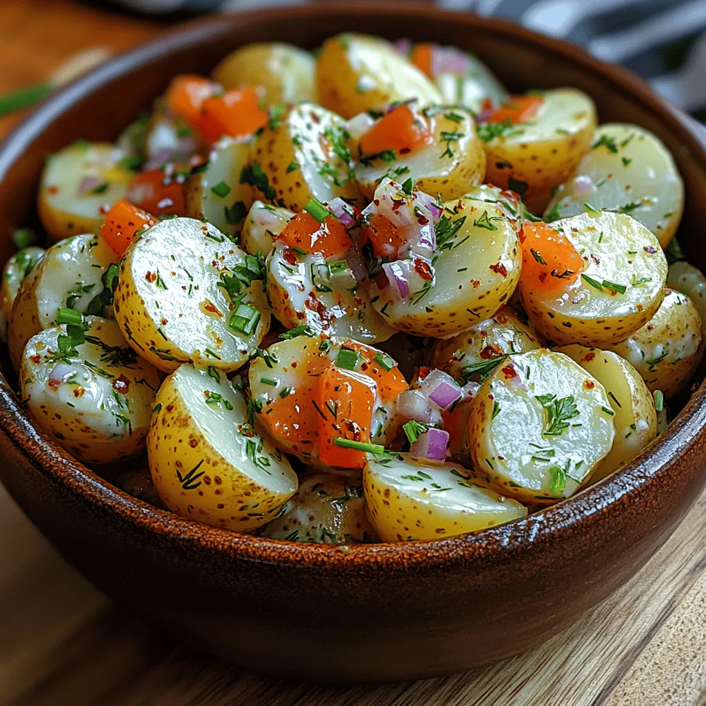 Potato salad is a timeless classic that graces tables across various cuisines, often serving as a staple side dish for picnics, barbecues, and family gatherings. Its creamy texture and ability to complement a wide range of main courses make it a beloved choice for many. Among the countless variations of potato salad, the Zesty Garlic Herb Potato Salad stands out with its vibrant flavor profile and wholesome ingredients. This dish is a delightful balance of indulgence and health, combining the richness of mayonnaise with the nutritional benefits of Greek yogurt.